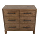 Terry Wide Dresser | 6 Drawer | Walnut Brown Mango and Melina Wood BM333470