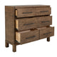 Terry Wide Dresser | 6 Drawer | Walnut Brown Mango and Melina Wood BM333470