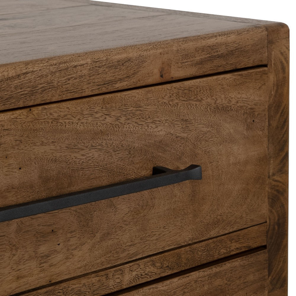 Terry Wide Dresser | 6 Drawer | Walnut Brown Mango and Melina Wood BM333470