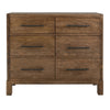 Terry Wide Dresser | 6 Drawer | Walnut Brown Mango and Melina Wood