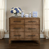 Terry Wide Dresser | 6 Drawer | Walnut Brown Mango and Melina Wood