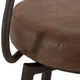 Corey Counter Height Chair | Black Metal | Brown Faux Leather 24’’ BM333472