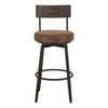 Corey Barstool Chair | Black | Pine Wood | Brown Faux Leather 30’’ BM333473