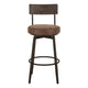 Corey Barstool Chair | Black | Pine Wood | Brown Faux Leather 30’’ BM333473