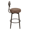 Corey Barstool Chair | Black | Pine Wood | Brown Faux Leather 30’’ BM333473