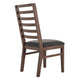 Ally Dining Chair Set of 2 | Ladderback | Melina Wood Brown Polyester BM333477