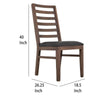 Ally Dining Chair Set of 2 | Ladderback | Melina Wood Brown Polyester BM333477