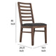 Ally Dining Chair Set of 2 | Ladderback | Melina Wood Brown Polyester BM333477