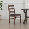 Ally Dining Chair Set of 2 | Ladderback | Melina Wood Brown Polyester BM333477