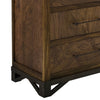 Ally Tall Dresser Chest | 4 Drawers | Classic Walnut Brown Parota Wood BM333478