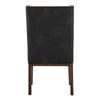 Ally Dining Side Chair Set of 2 | Brown Wood | Black Faux Leather BM333479