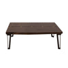 Ally Cocktail Coffee Table | Gold Metal | Walnut Brown Parota 47’’ BM333480