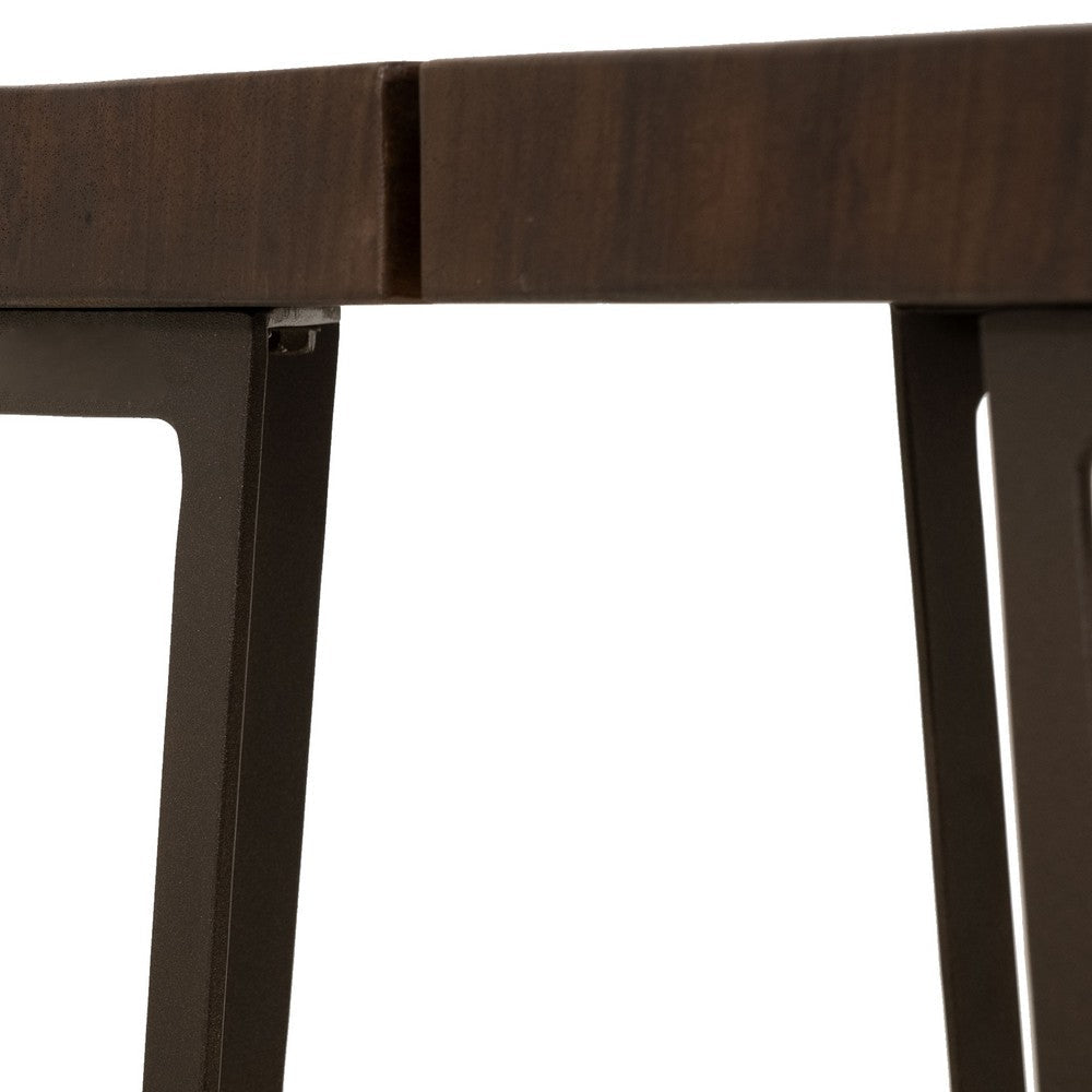 Ally Cocktail Coffee Table | Gold Metal | Walnut Brown Parota 47’’ BM333480