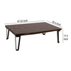 Ally Cocktail Coffee Table | Gold Metal | Walnut Brown Parota 47’’ BM333480