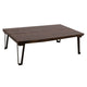 Ally XL Cocktail Coffee Table | Gold Metal Inlays | Brown Parota 55"