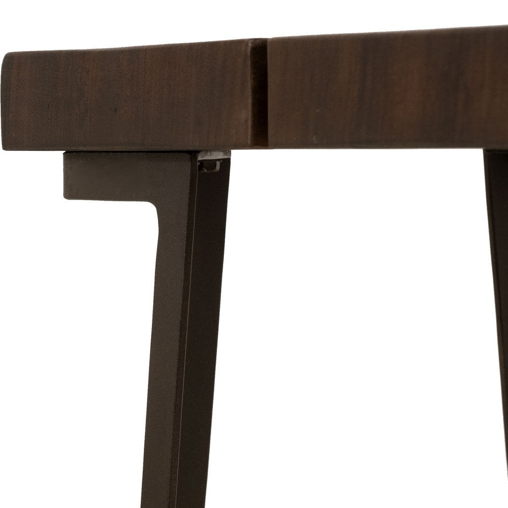 Ally XL Cocktail Coffee Table | Gold Metal Inlays | Brown Parota 55’’ BM333481