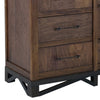 Ally Wide Dresser | 6 Drawers | Center Cabinet | Walnut Brown Wood BM333483