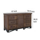 Ally Wide Dresser | 6 Drawers | Center Cabinet | Walnut Brown Wood BM333483
