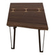 Ally Side End Table | Gold Metal Inlays | Walnut Brown Parota 24’’ BM333484
