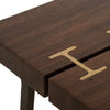 Ally Side End Table | Gold Metal Inlays | Walnut Brown Parota 24’’ BM333484