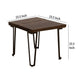 Ally Side End Table | Gold Metal Inlays | Walnut Brown Parota 24’’ BM333484