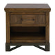 Ally Nightstand | 1 Drawer and Bottom Shelf | Walnut Brown Parota Wood BM333485
