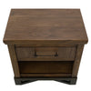 Ally Nightstand | 1 Drawer and Bottom Shelf | Walnut Brown Parota Wood BM333485