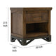 Ally Nightstand | 1 Drawer and Bottom Shelf | Walnut Brown Parota Wood BM333485