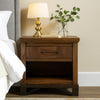 Ally Nightstand | 1 Drawer and Bottom Shelf | Walnut Brown Parota Wood