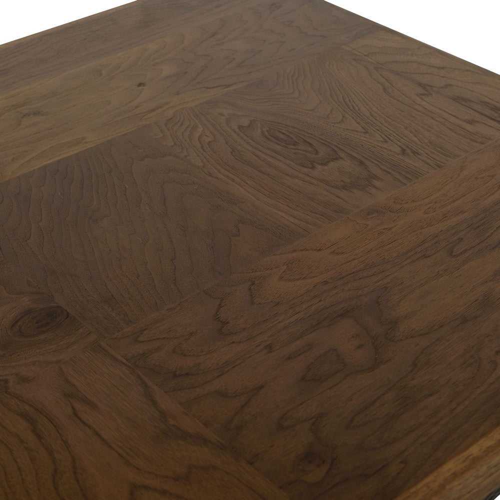 Ally Dining Table | Textured Apron | Walnut Brown Parota Wood 87’’ BM333487