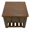 Ally Side End Table | 1 Drawer and Slatted Shelf | Brown Parota 50’’ BM333490