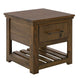 Ally Side End Table | 1 Drawer and Slatted Shelf | Brown Parota 50"