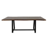 Ally Dining Table with Trestle Base | Live Edge Top | Brown Wood 87’’ BM333492