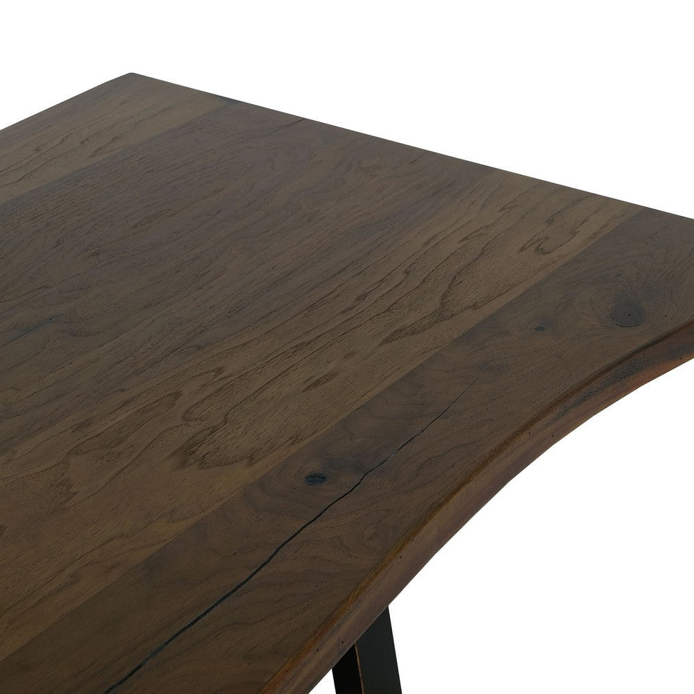 Ally Dining Table with Trestle Base | Live Edge Top | Brown Wood 87’’ BM333492