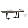 Ally Dining Table with Trestle Base | Live Edge Top | Brown Wood 87’’ BM333492
