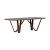 Niva 7pc Dining Table Set | 6 Fabric Chairs | Brown Full Solid Wood BM333493