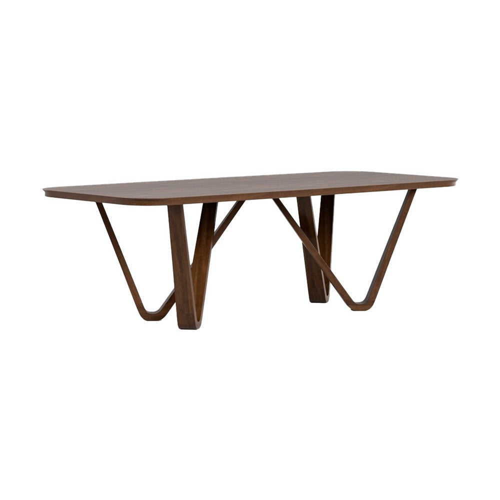Niva 7pc Dining Table Set | 6 Fabric Chairs | Brown Full Solid Wood BM333493