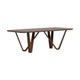 Niva 7pc Dining Table Set | 6 Fabric Chairs | Brown Full Solid Wood BM333493