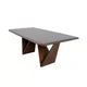Rumy 7pc Extendable Dining Table Set 6 Chairs Diamond Edge Brown BM333495