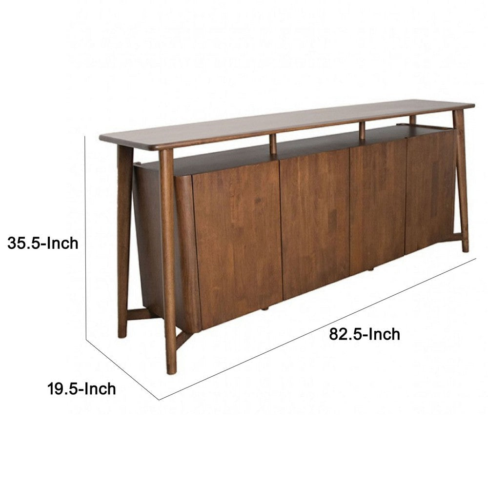 Viki Sideboard Buffet Console | Drawers and 4 Doors | Brown Wood 83’’ BM333496