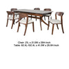 Viki 7pc Extendable Dining Table Set | Ivory Fabric Chairs Brown Wood BM333497