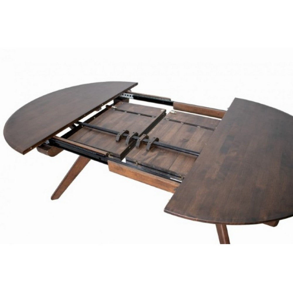 Mikie 7pc Extendable Dining Table Set | 6 Ivory Fabric Chairs | Brown BM333498