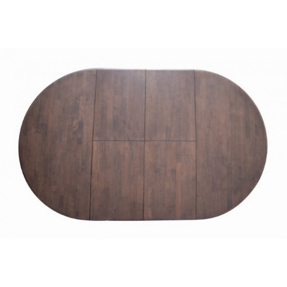 Mikie 7pc Extendable Dining Table Set | 6 Ivory Fabric Chairs | Brown BM333498