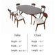 Mikie 7pc Extendable Dining Table Set | 6 Ivory Fabric Chairs | Brown BM333498
