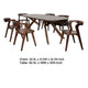 Ziva 7pc Dining Table Set | 6 Chairs | 3D Edges | Brown Solid Wood BM333500