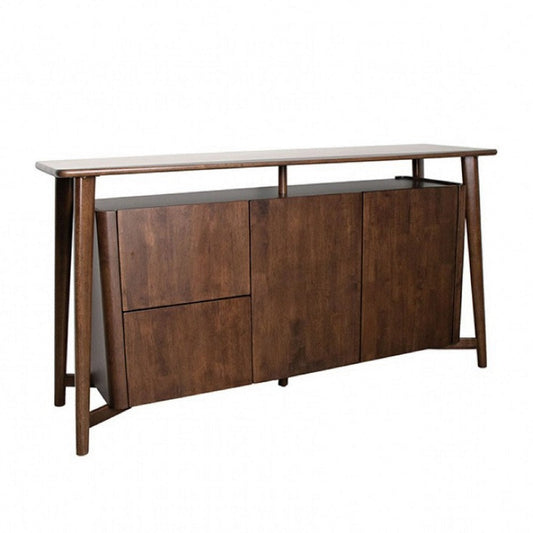 Ziva Sideboard Buffet Console | 2 Drawers and Doors | Brown Wood 67"