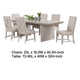 Diaz 7pc Dining Table Set | Extendable | 6 Fabric Chair | Gray Wood BM333503