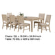 Rozie 7pc Dining Table Set | Extendable | 6 Fabric Chairs | Brown Wood BM333504