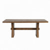 Zivy Dining Table | 78" Modern Farmhouse Hourglass Oak Brown Wood