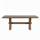 Zivy Dining Table | 78" Modern Farmhouse Hourglass Oak Brown Wood
